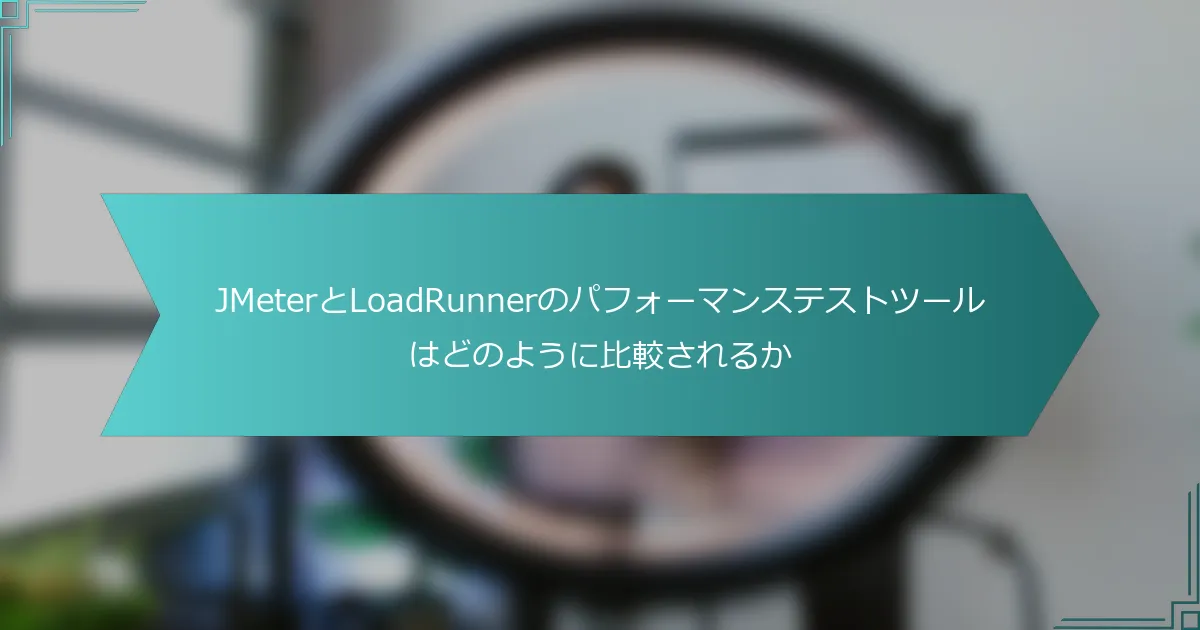 JMeterとLoadRunnerのパフォーマンステストツールはどのように比較されるか